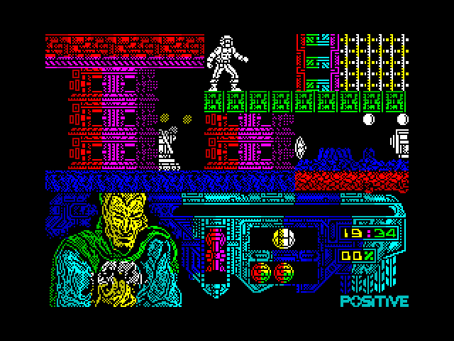 Amo del Mundo ZX Spectrum Screenshot: Watch out for the attack from behind!