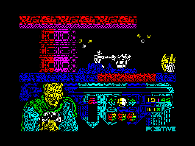Amo del Mundo ZX Spectrum Screenshot: Blasting an opponent!