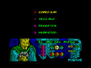 Amo del Mundo for ZX Spectrum - The main menu.