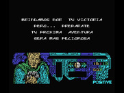 Amo del Mundo for MSX - Game over.