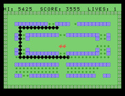 Tapeworm for Memotech MTX - Pick up the cherries in the middle of the screen for bonus points.