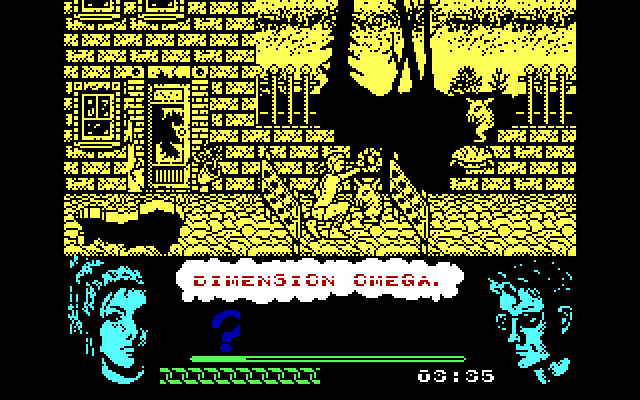 Omega Dimension IBM PC/Compatibles Screenshot: Attacking opponents...