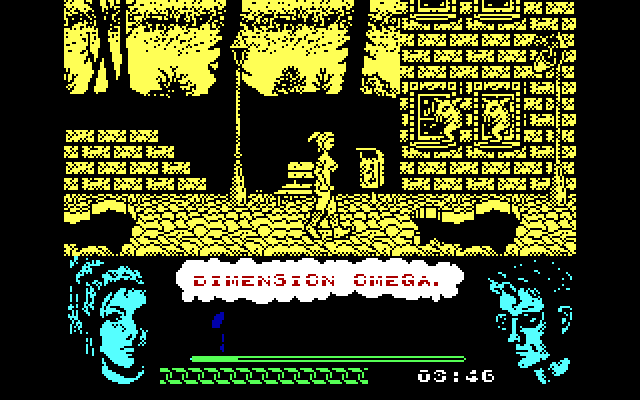 Omega Dimension IBM PC/Compatibles Screenshot: Here come some enemy creatures!