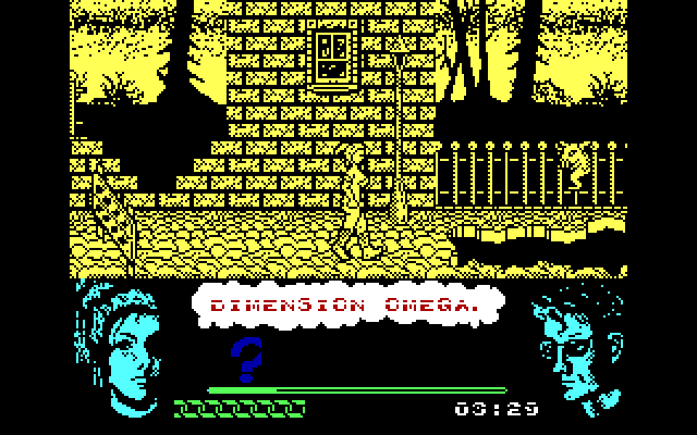 Omega Dimension IBM PC/Compatibles Screenshot: Another large gap ahead...jump carefully!