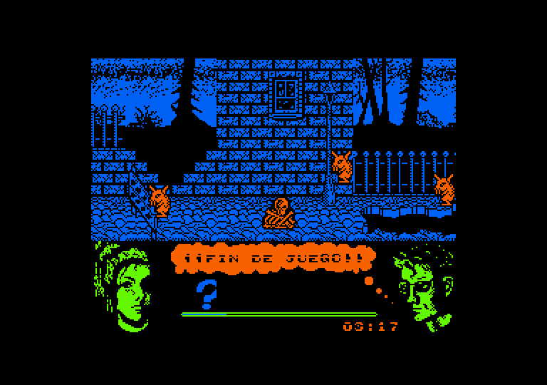 Omega Dimension Amstrad CPC Screenshot: Game over.