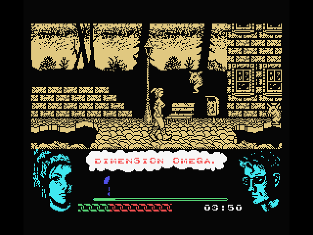 Omega Dimension MSX Screenshot: Some strange looking enemies bounce into the screen...