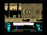Omega Dimension for MSX - Jumping over a gap in the platform...