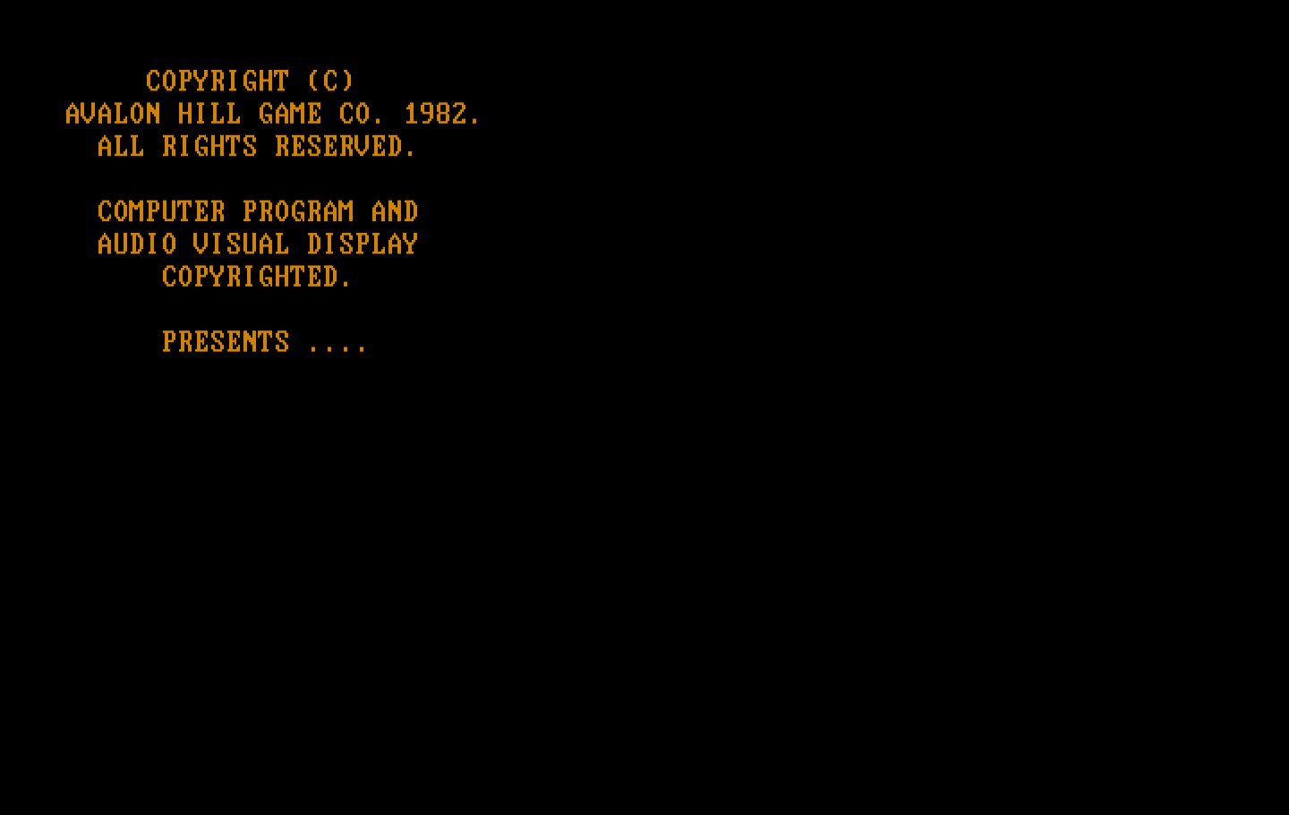 Midway Campaign IBM PC/Compatibles Screenshot: Copyright information.