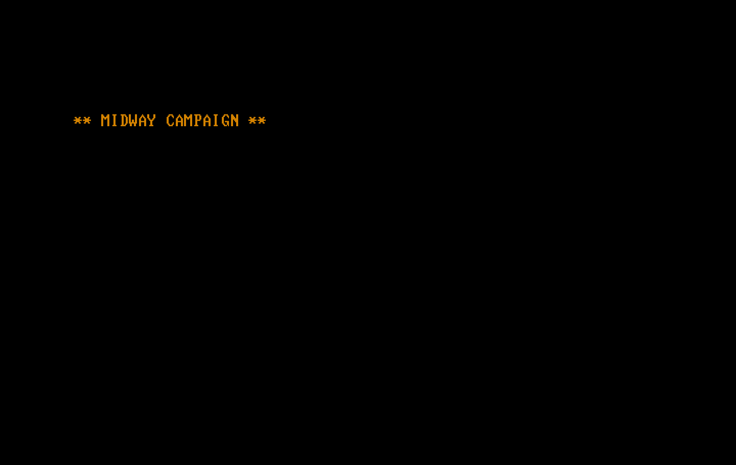 Midway Campaign IBM PC/Compatibles Screenshot: Title screen.