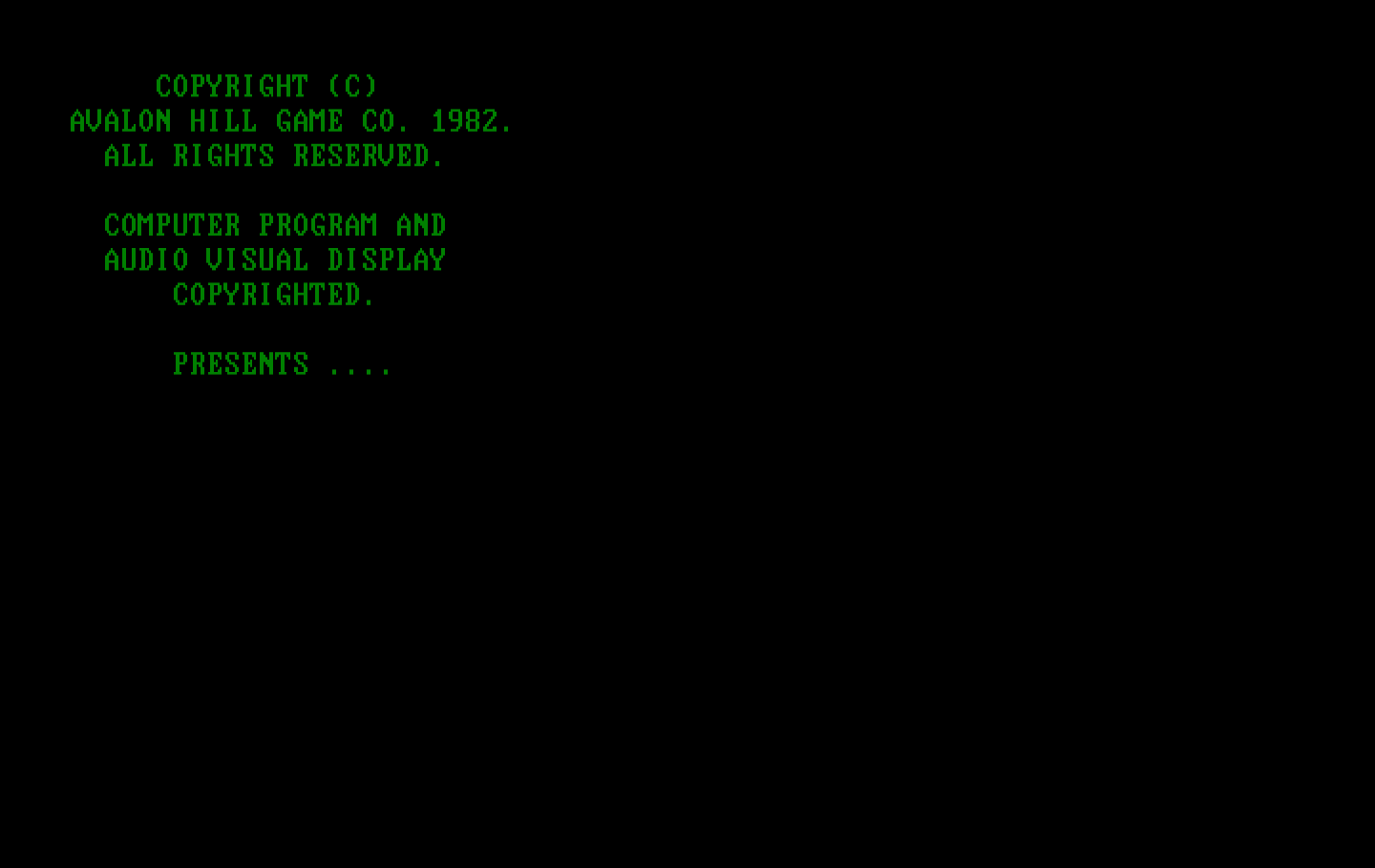 Midway Campaign IBM PC/Compatibles Screenshot: Copyright information.