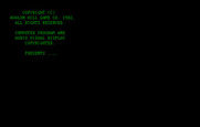 Midway Campaign for IBM PC/Compatibles - Copyright information.