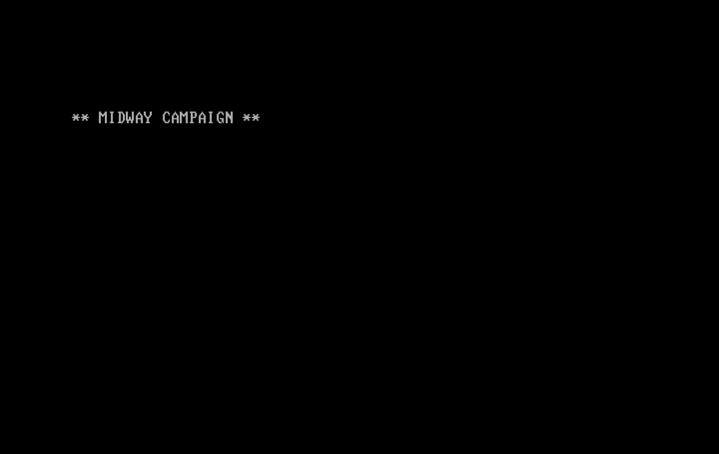 Midway Campaign IBM PC/Compatibles Screenshot: Title screen.