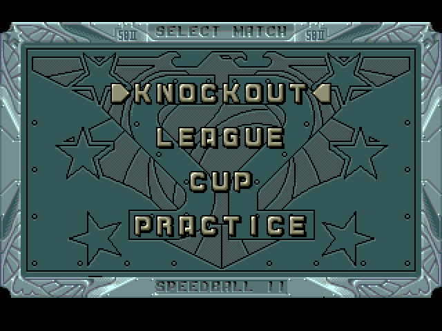 Speedball 2: Brutal Deluxe Sega Genesis / Mega Drive Screenshot: Select match.