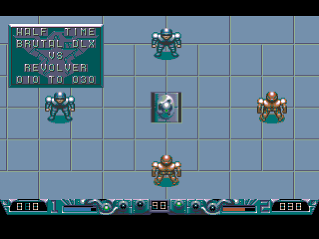 Speedball 2: Brutal Deluxe Sega Genesis / Mega Drive Screenshot: Half time...
