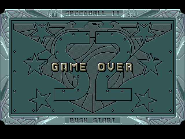 Speedball 2: Brutal Deluxe Sega Genesis / Mega Drive Screenshot: Game over.
