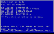 Star Saga: Two - The Clathran Menace for IBM PC/Compatibles - Enter an action code.