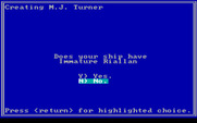 Star Saga: Two - The Clathran Menace for IBM PC/Compatibles - Characters from the first game are imported by entering information about them.