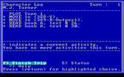 Star Saga: Two - The Clathran Menace for IBM PC/Compatibles - Character log.