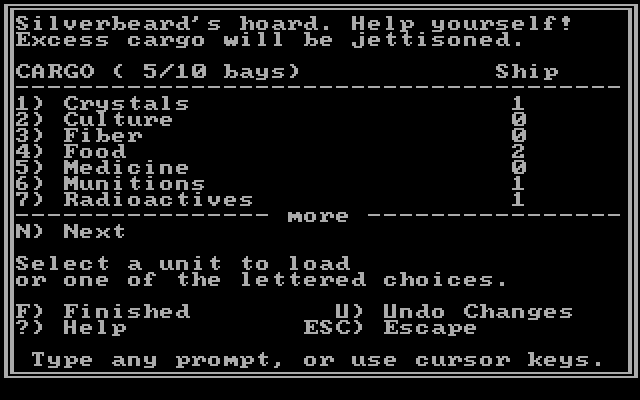 Star Saga: Two - The Clathran Menace IBM PC/Compatibles Screenshot: Help yourself to some loot!