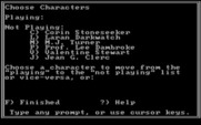 Star Saga: Two - The Clathran Menace for IBM PC/Compatibles - First, choose some characters...