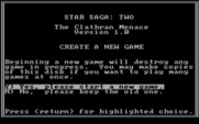 Star Saga: Two - The Clathran Menace for IBM PC/Compatibles - Start a new game?