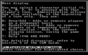 Star Saga: Two - The Clathran Menace for IBM PC/Compatibles - Main display help screen.