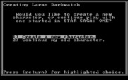 Star Saga: Two - The Clathran Menace for IBM PC/Compatibles - You can create characters or use characters from the first game.