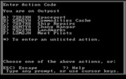 Star Saga: Two - The Clathran Menace for IBM PC/Compatibles - Enter an action code.