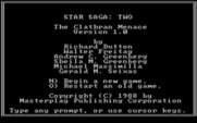 Star Saga: Two - The Clathran Menace for IBM PC/Compatibles - Title screen.