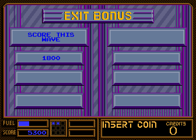 Vindicators Part II Arcade Screenshot: Exit bonus.