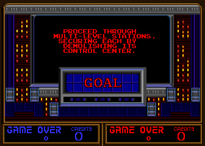 Vindicators Part II Arcade Screenshot: Your goal...
