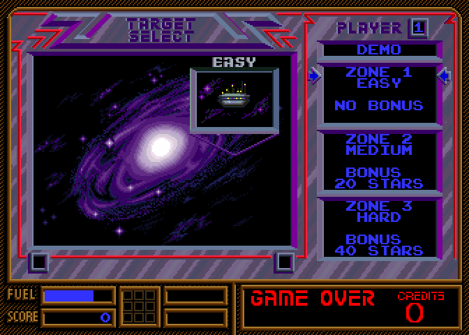 Vindicators Part II Arcade Screenshot: Select a starting difficulty...