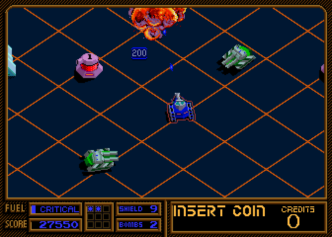 Vindicators Part II Arcade Screenshot: More tanks! Be careful...