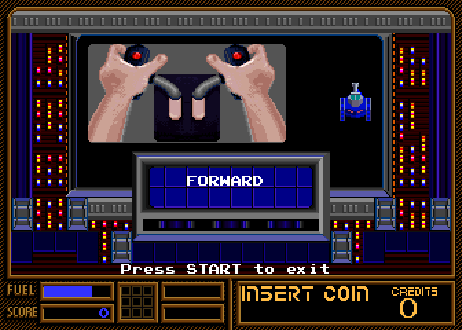 Vindicators Part II Arcade Screenshot: A quick overview of the controls.