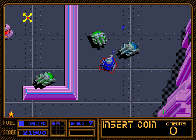 Vindicators Part II Arcade Screenshot: Tanks closing in...