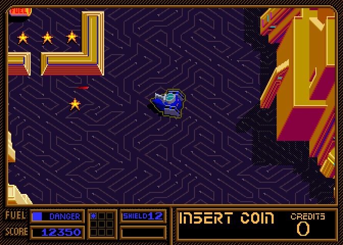 Vindicators Part II Arcade Screenshot: Here's a few stars to collect.