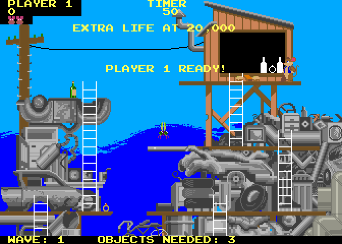 Peter Pack Rat Arcade Screenshot: Ready to begin?