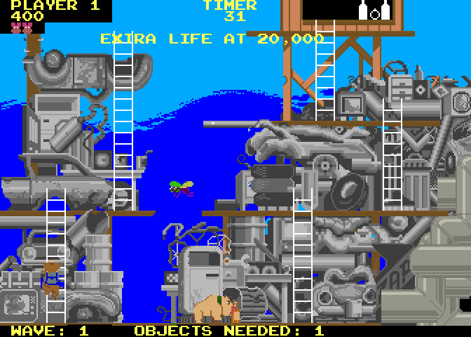 Peter Pack Rat Arcade Screenshot: Collecting objects...