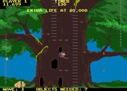Peter Pack Rat for Arcade - Crawling through holes in the tree.
