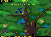 Peter Pack Rat for Arcade - This level begins up in the trees.