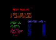 Peter Pack Rat for Amstrad CPC - The main menu.