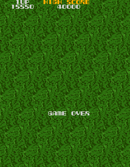 Super Xevious Arcade Screenshot: Game over.