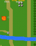 Super Xevious for Arcade - Crossing a river; what dangers lie ahead?