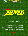 Super Xevious for Arcade - Game demo mode.