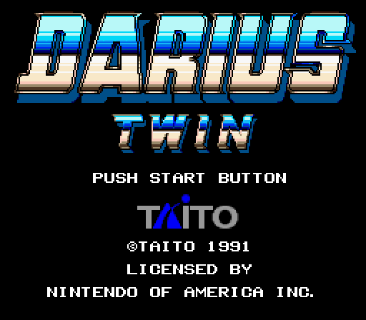 Darius Twin Super NES Screenshot: Title screen.