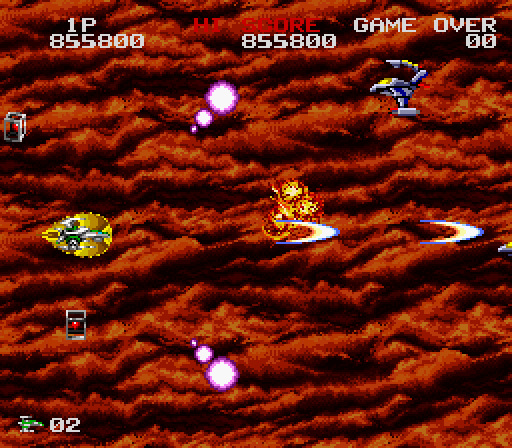 Darius Twin Super NES Screenshot: Blasting my way through the next zone...