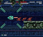 Darius Twin for Super NES - Incoming! Also, don't crash into the walls...
