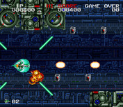 Darius Twin for Super NES - Destroy all enemies in this formation to release a power up.