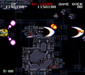 Darius Twin for Super NES - This area scrolls fast, don't hit the walls in narrow areas!