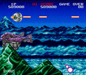 Darius Twin for Super NES - Almost destroyed by a mini-boss...!